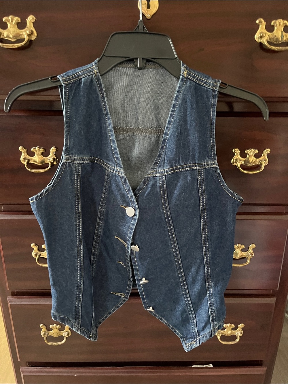 SHEIN Dark Blue Denim Vest